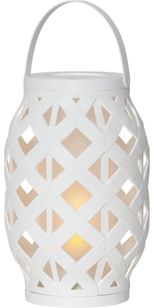 Flame Lantern fehér lámpás, magasság 23 cm - Star Trading