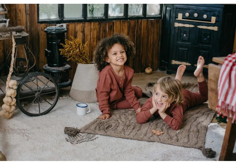 Bézs textil játéktároló kosár ø 33x38 cm Mama Mushroom – Lorena Canals