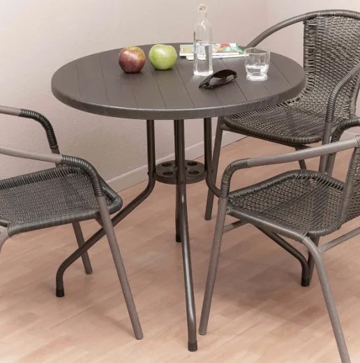 Kerek bistro asztal Ø 80 cm barna