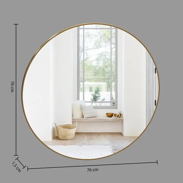 Atmosphera - Fali tükör ALICE átm. 76 cm arany