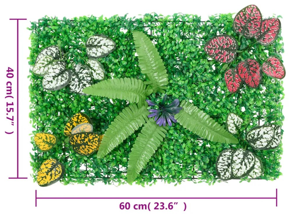 24 db zöld műnövénykerítés 40 x 60 cm