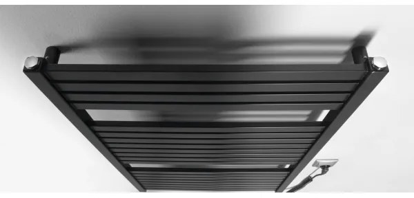 Aqualine - Fürdőszobai elektromos radiátor TONDI-E 400W/230V 97 cm matt fekete