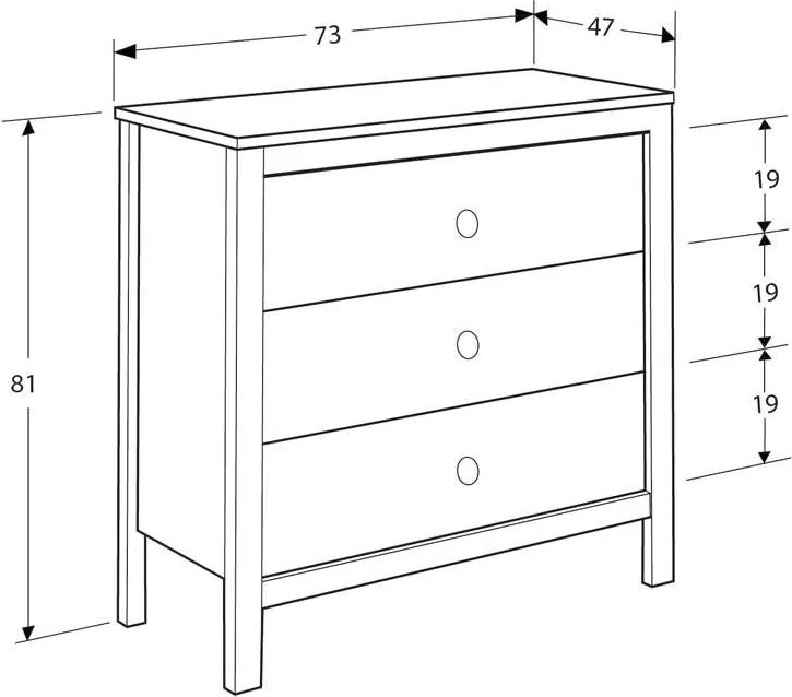 Komód, 73 cm – Sfn-993-Bb-1