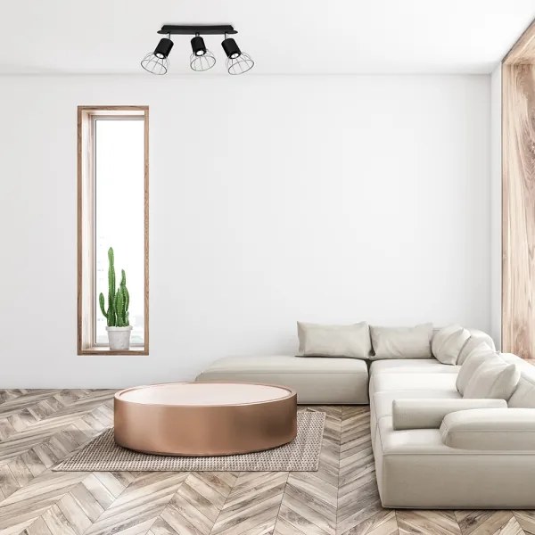 Spotlámpa DANTE 3xGU10/25W/230V fekete/fényes króm