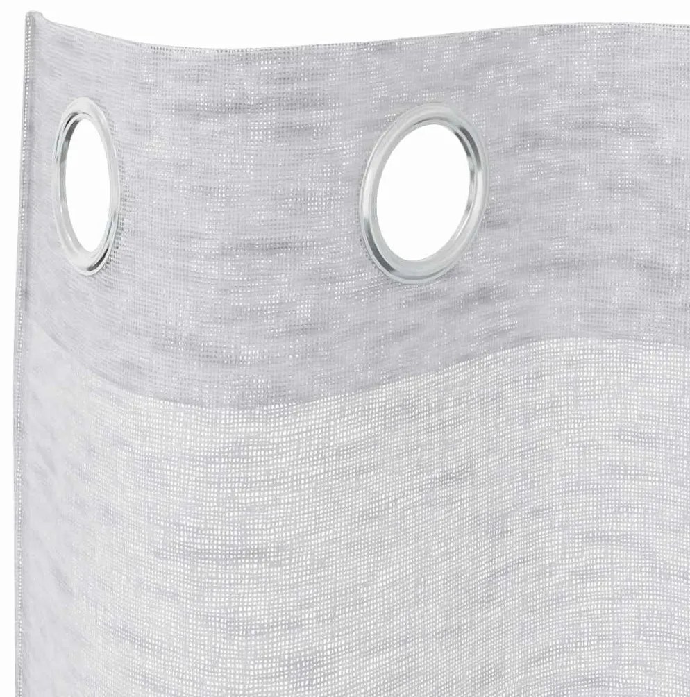 Függönyök függönyökkel 2 pcs Világosszürke 140x140cm Poliészter