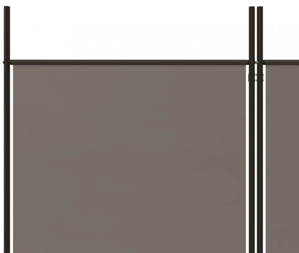 4 paneles antracitszürke szövet térelválasztó 698x180 cm