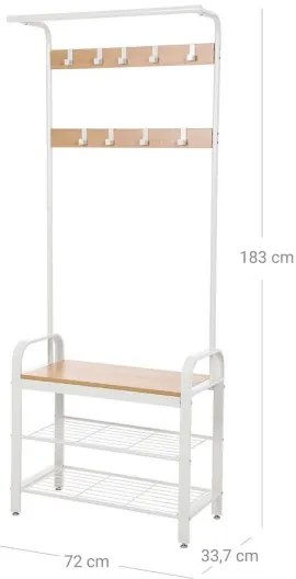 Álló fogas NAVOR barna/fehér