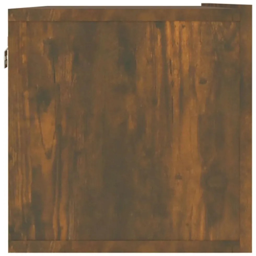 füstös tölgy színű szerelt fa fali TV-szekrény 120 x 30 x 30 cm
