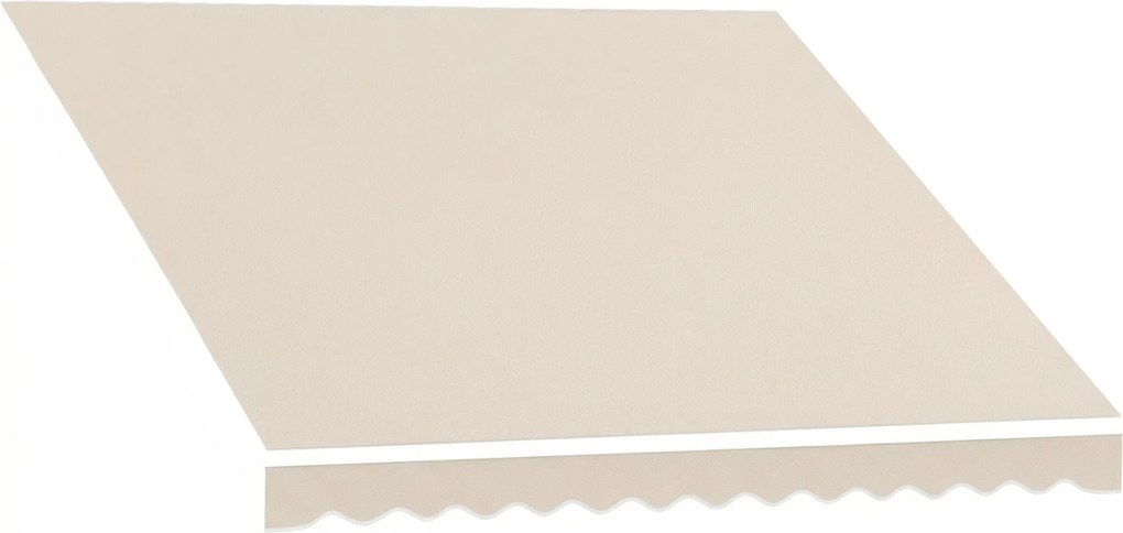 Outsunny napellenző huzat díszszegéllyel, vízlepergető, nagy sűrűségű 280 g/m² poliészter, UPF 50+, illeszkedik 3,5 x 2,5 m – krém | Aosom