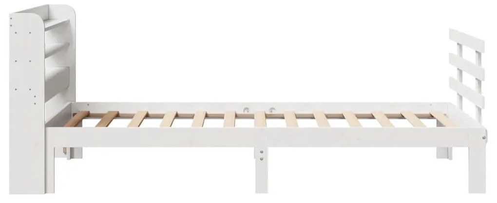 fehér ágykeret fejtámlával matrac nélkül 100x200 cm