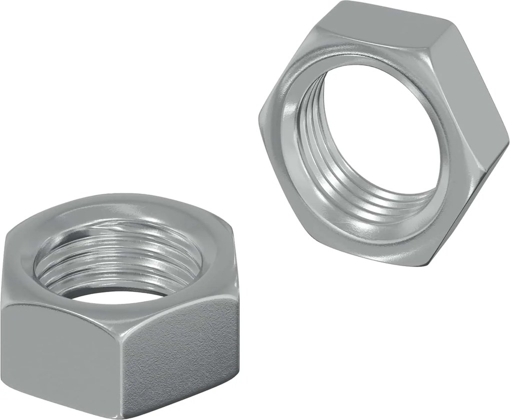 vidaXL Hatszögletű Anya 2 pcs Ezüst M6 Fém