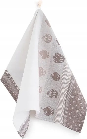 Konyhai törlőkendő Muffin 50x70 cm barna