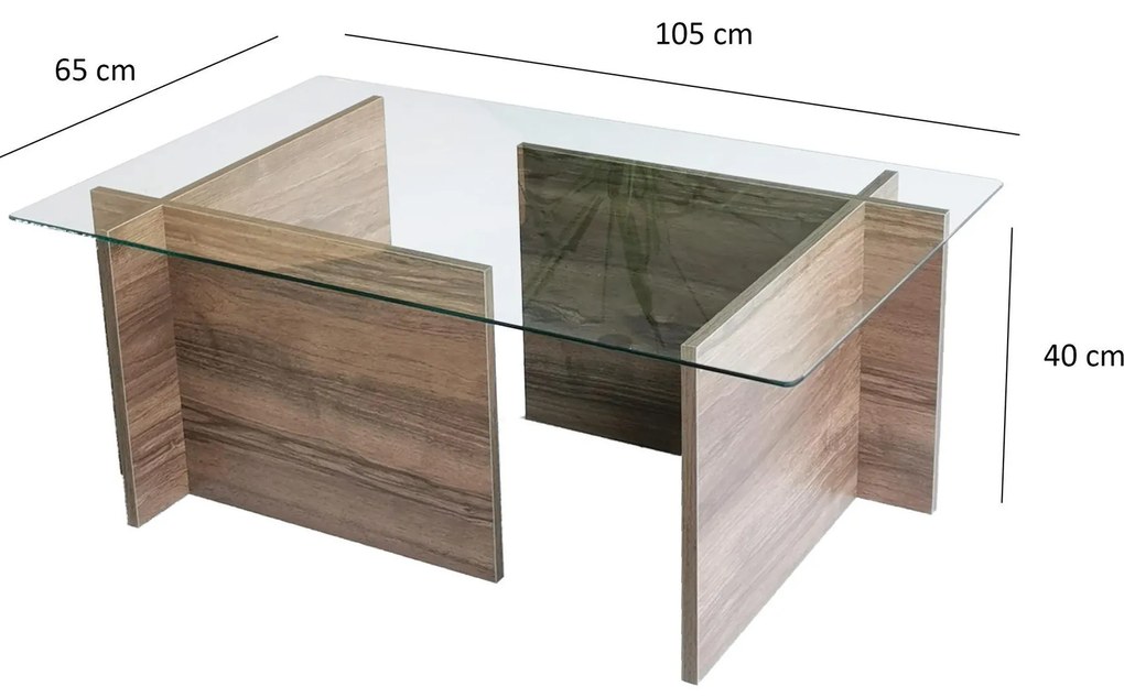 Dohányzóasztal Elizei (dió). 1089520
