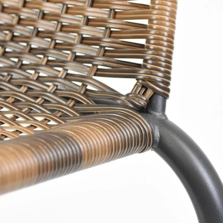 Kerti bisztrószék készlet egymásba rakható 4 db barna