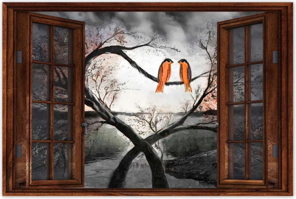 Poszterek 90x60 Összefont fák Szerelem