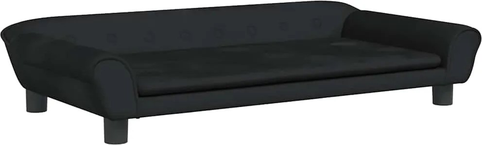 vidaXL fekete bársony gyerekkanapé 100 x 50 x 26 cm