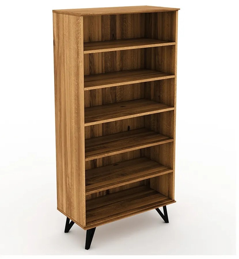 Tölgyfa könyvespolc 91x185 cm Golo - The Beds