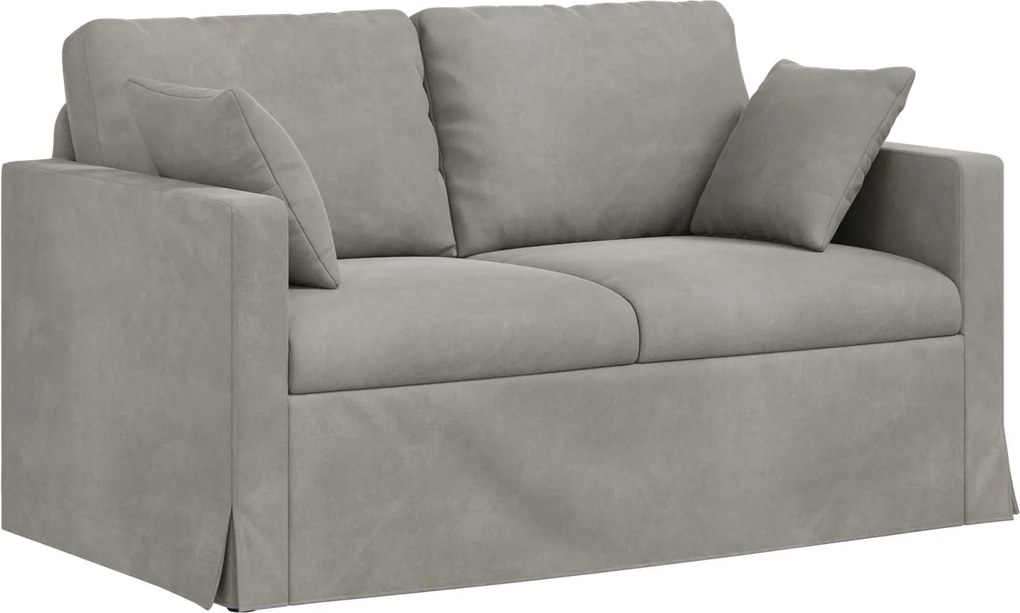 vidaXL Kanapé Világosszürke 138 x 78 x 80 cm Bársony