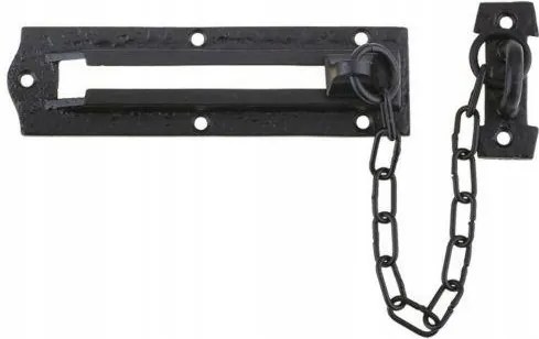 Ajtólánc acél laza fekete 155x40mm