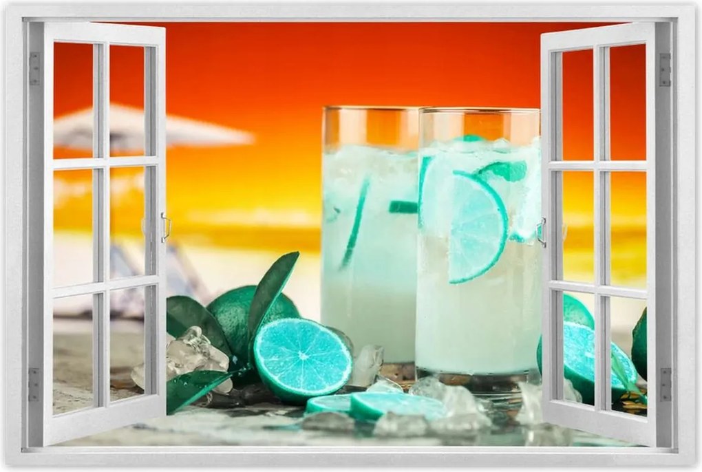 Poszterek 90x60 Ital vodkával a tengerparton