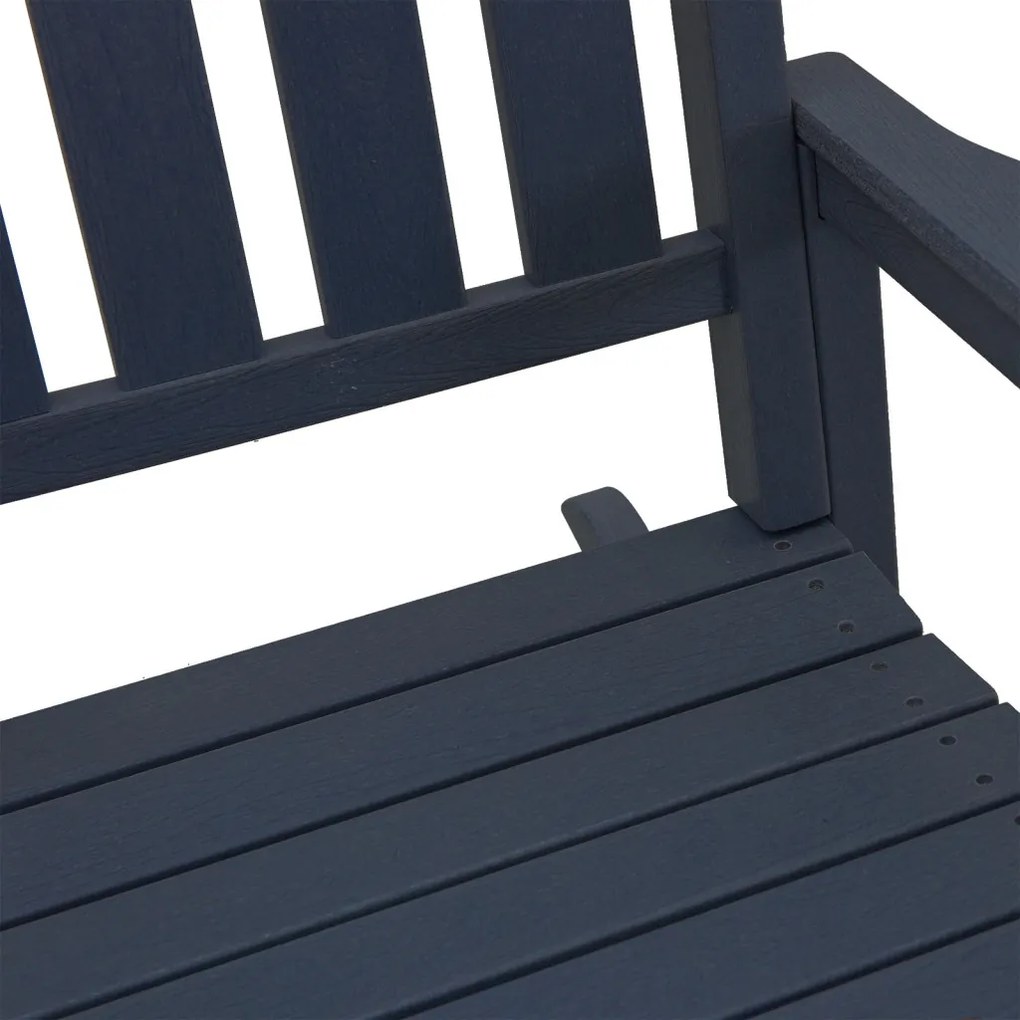 3 Darabos Kert Lounge Szett Tengerészkék HDPE