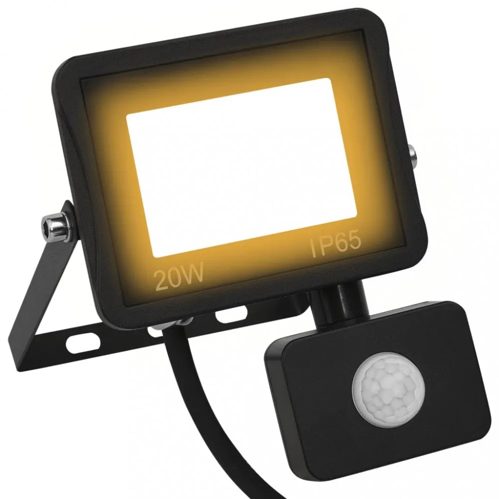 meleg fehér fényű szenzoros LED reflektor 20 W