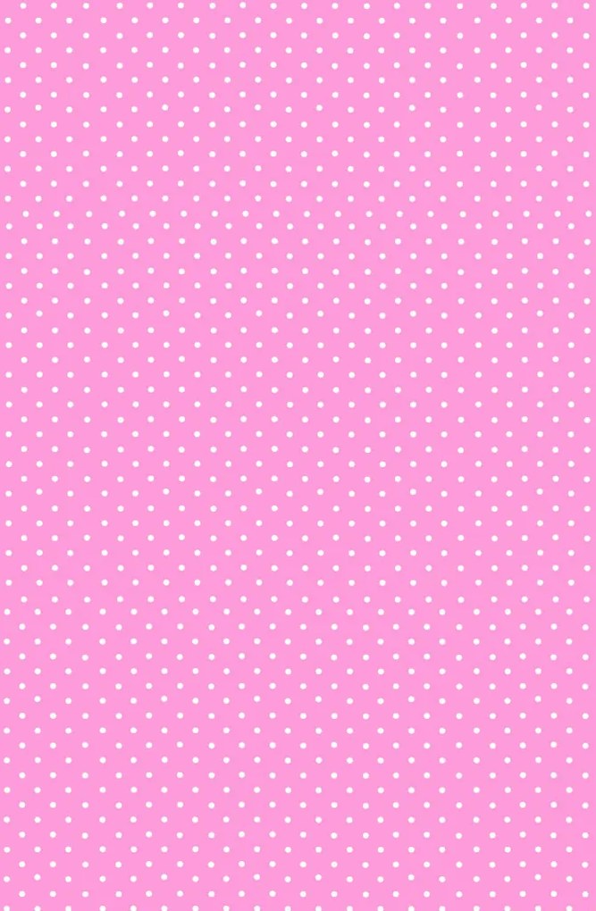 Rózsaszín White Dots papír asztalterítő 120x180 cm