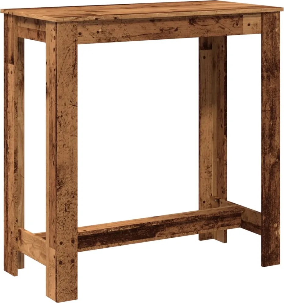 vidaXL antik fa színű szerelt fa bárasztal 102 x 50 x 103,5 cm