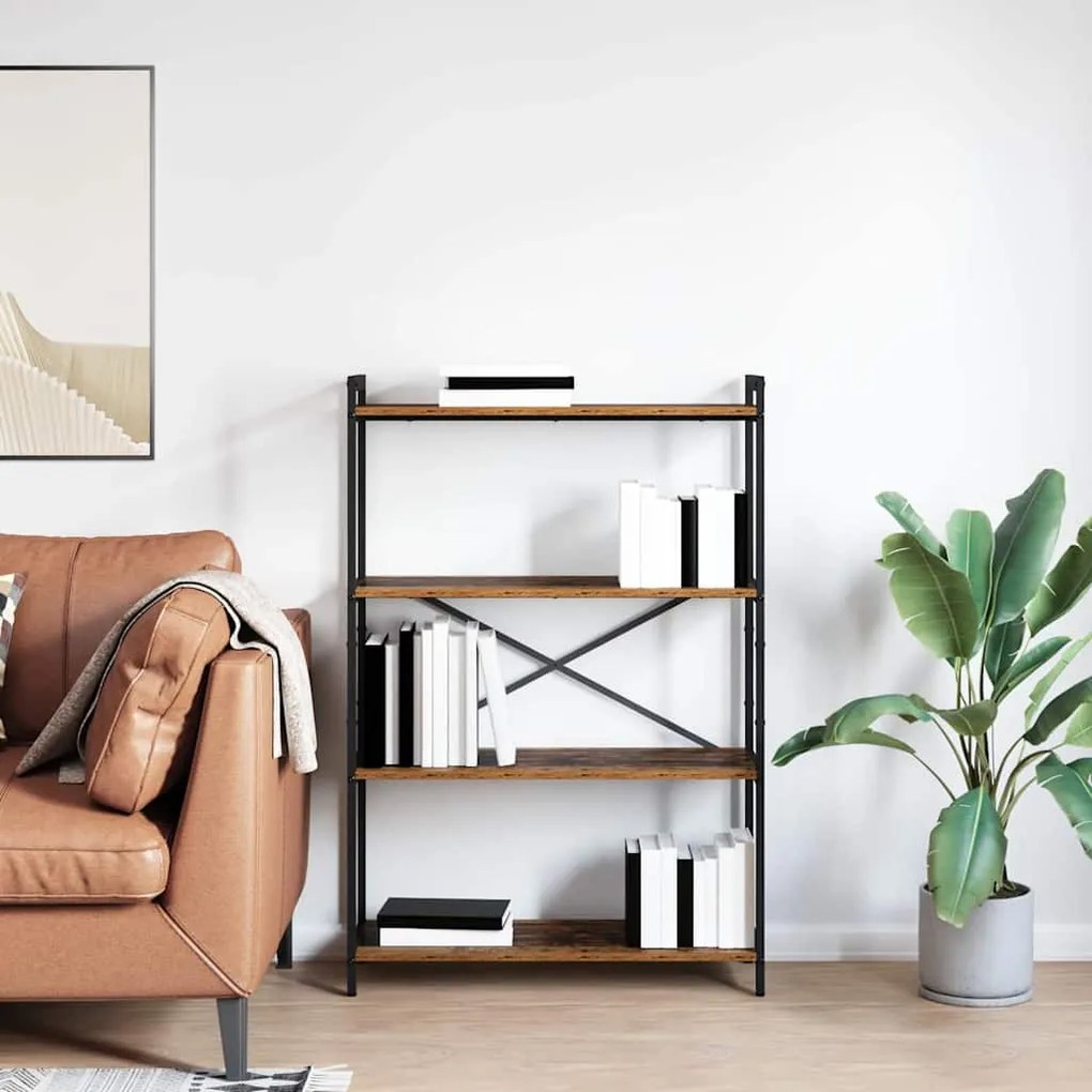 Könyvszekrény Régi fa 80 x 30 x 118 cm Faanyag