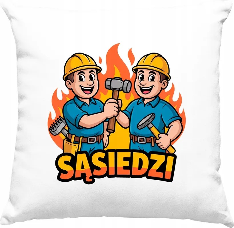 Szomszédok párna építkezés mém 1 Fehér