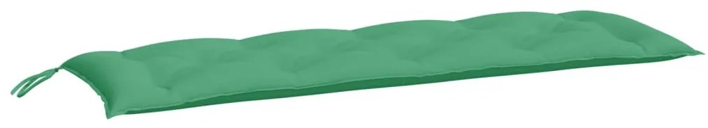 2 db zöld oxford szövet kerti padpárna 150 x 50 x 7 cm