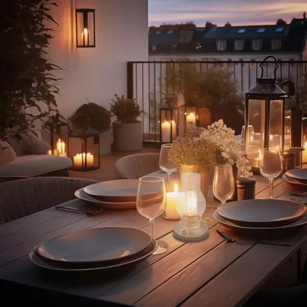 Brilo - dimmelhető LED kültéri újratölthető asztali lámpa KANEA LED/1,5W/5V IP44 1200 mAh bézs