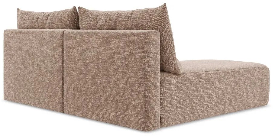 Világosbarna kinyitható-tárolóhelyes sarokkanapé (bal oldali) Kalena – Makamii