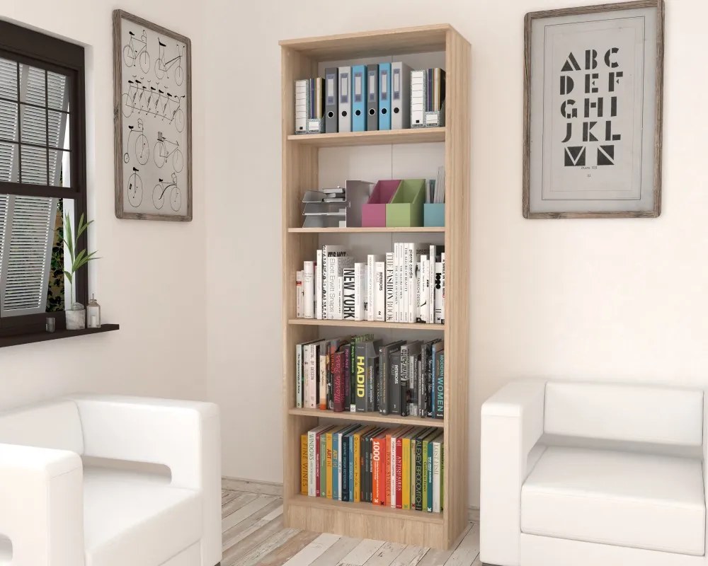 Pietro 4 polcos könyvespolc sonoma N