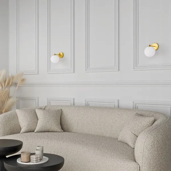 Fali lámpa 1xE27/40W/230V arany/fehér