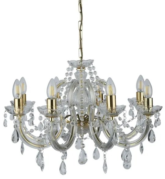 Searchlight - Kristály csillár láncon MARIE 8xE14/40W/230V