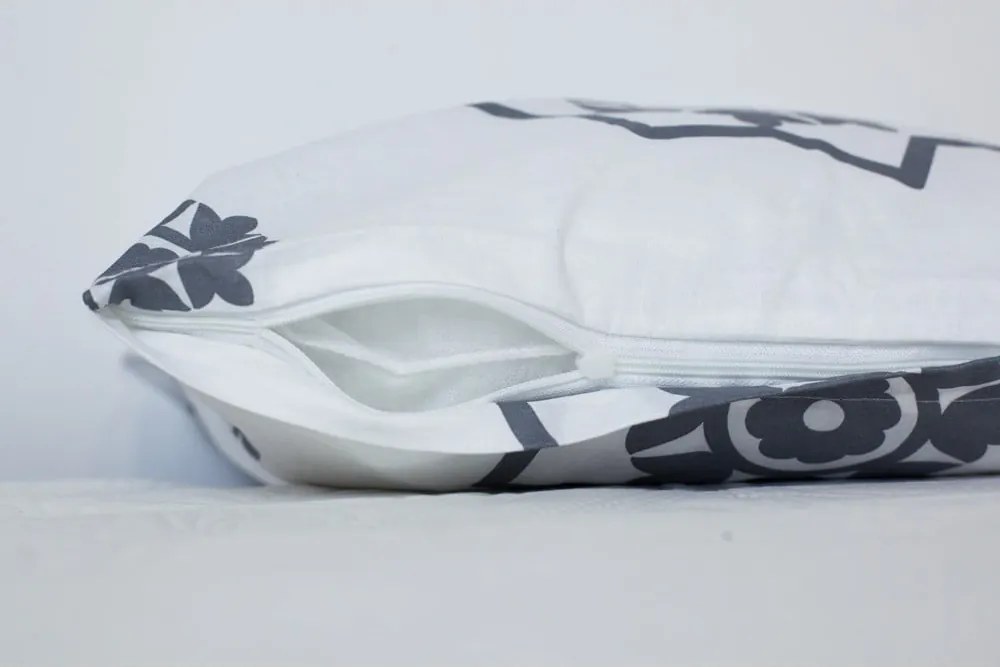 Mandala fehér-szürke pamut ágyneműhuzat, 140 x 200 cm - Cotton House