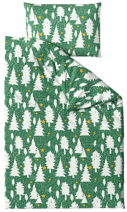Pamut ágynemű EVERGREEN DREAMS zöld Ágyneműhuzat mérete: 70 x 90 cm | 140 x 200 cm