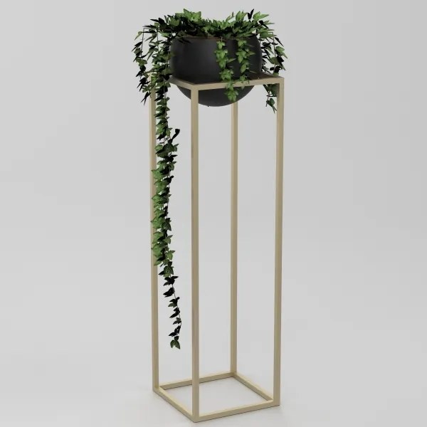 Fém virágtartó 111,3x29 cm arany színben