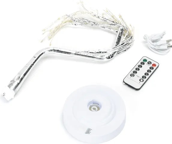 Aigostar - LED karácsonyi dekoráció 108xLED/3xAA/8 funkciós 45cm meleg fehér