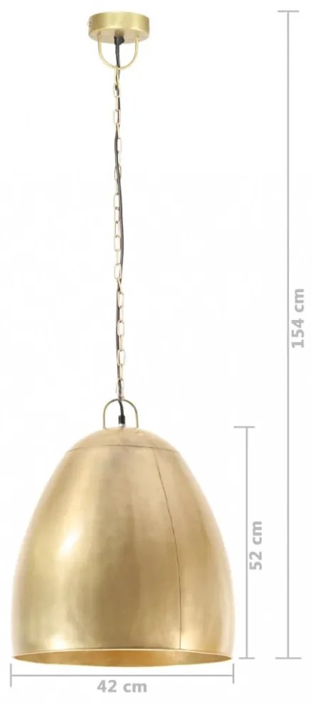 kerek sárgaréz ipari függőlámpa 25 W 42 cm E27