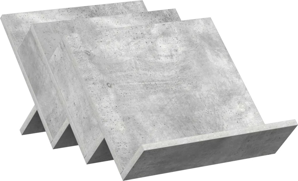vidaXL Magazin állvány Beton Szürke 53 x 40 x 28.5 cm Faanyag