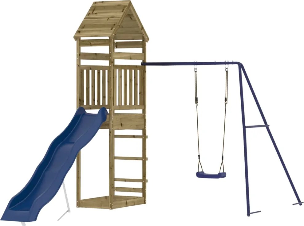 vidaXL impregnált fenyőfa kültéri játszószett