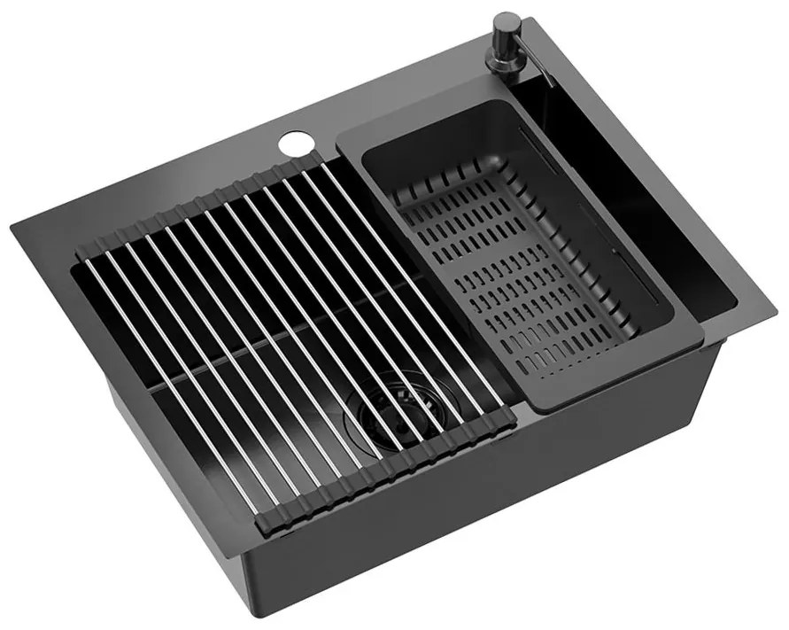 Acél mosogatótálca LUKE 110 WORKSTATION Black