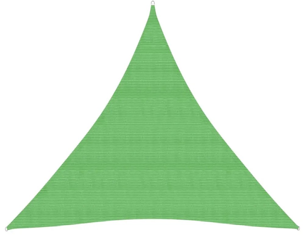 világoszöld HDPE napvitorla 160 g/m² 4,5 x 4,5 x 4,5 m