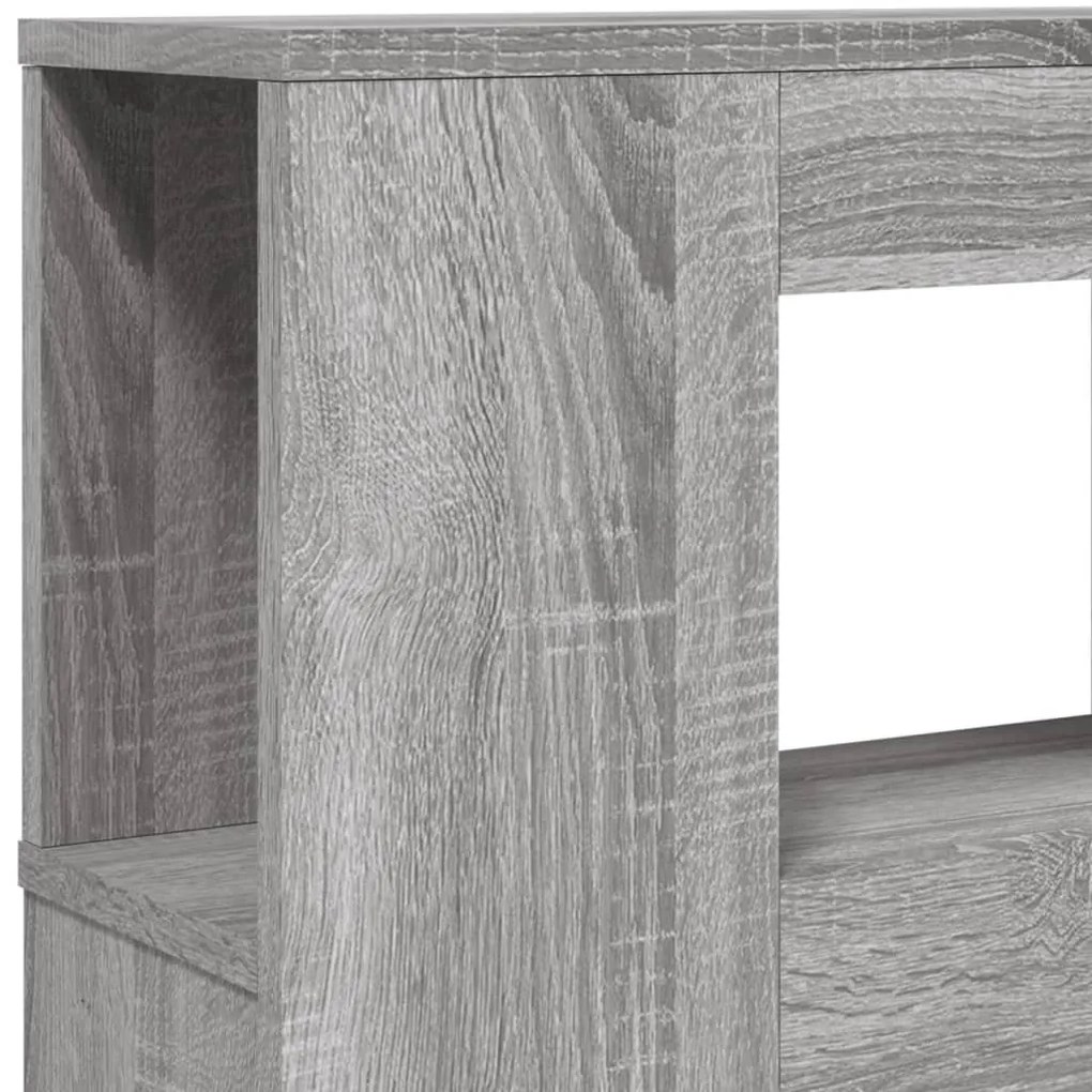 szürke sonoma szerelt fa LED-es fejtámla 140x18,5x103,5 cm