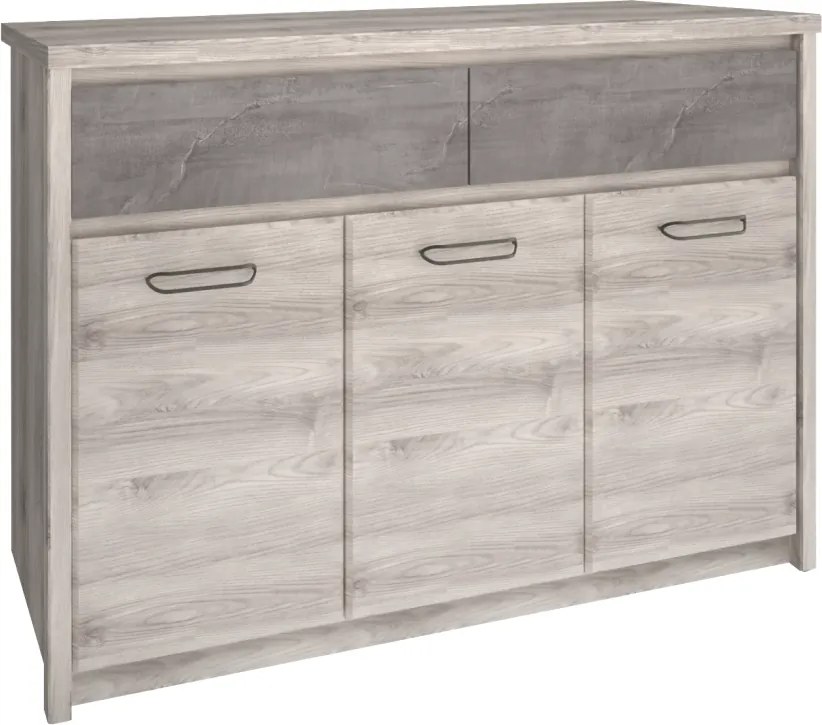 Komód 3D2S, nairobi gesztenye/onix, JESI NEW