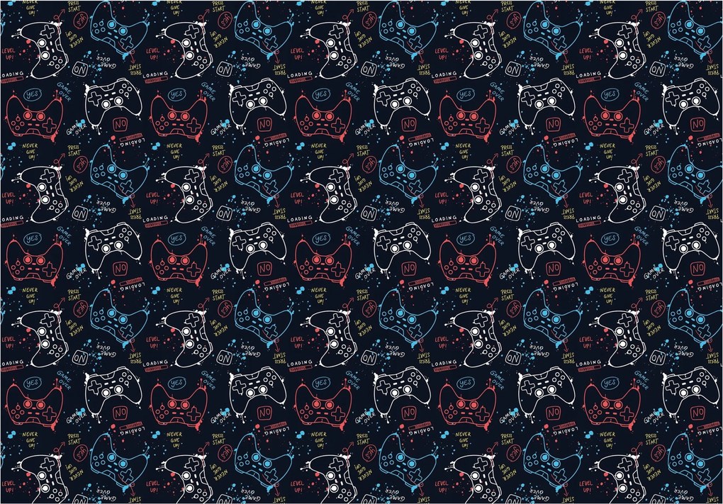 Fotótapéta flizelina Játék vége Vezérlők Pixelek Absztrakt 416x290 +ragasztó