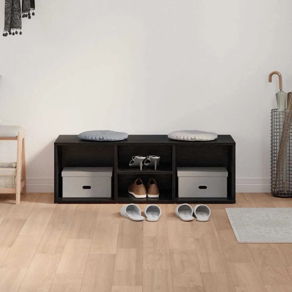 Cipő tárolópad polcokkal Musta tammi 102 x 35 x 35 cm Faanyag