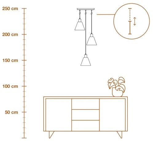 Ledvance - Csillár zsinóron DECOR RAFFIA 3xE27/15W/230V raffia háncs